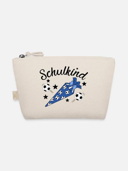 Schulkind Fußball Schulanfang - Bio-Täschchen - Natur