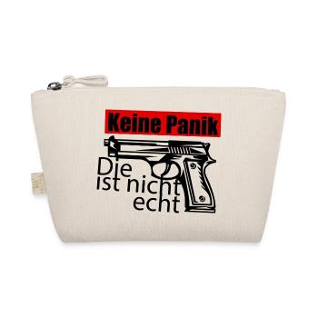 Keine Panik ! Die ist nicht echt. - Knarre - Gun - Bio-Täschchen - Natur - Vorne