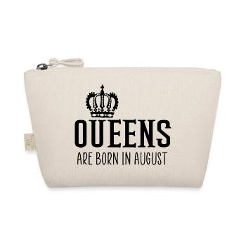 Queens are born in august quote - Organic Pouch - nature - Front