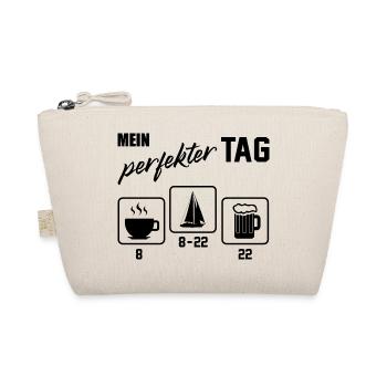 Mein Perfekter Tag Sailing Captain Ship Sea Skippe - Bio-Täschchen - Natur - Vorne