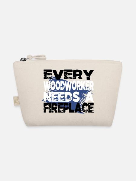 chop wood fun best joke gift apprentice - Bio-Täschchen - Natur - Vorne