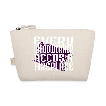 carpentry joke safety helmet - Organic Pouch - nature - Front
