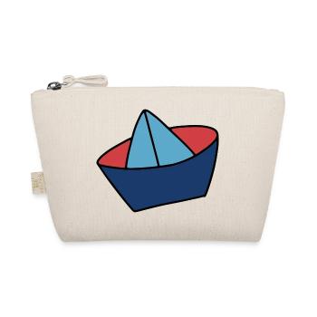 Sailor's cap in maritime colours - Organic Pouch - nature - Front