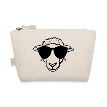 Schaf mit Sonnenbrille Schafliebhaber Cooles Schaf - Bio-Täschchen - Natur - Vorne