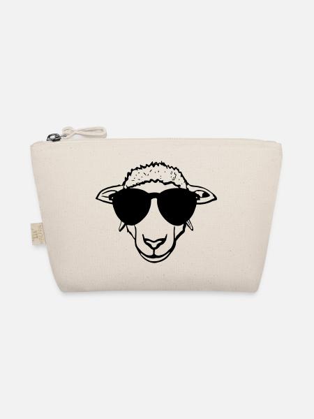 Sheep with sunglasses Sheep lover Cool sheep - Organic Pouch - nature - Front