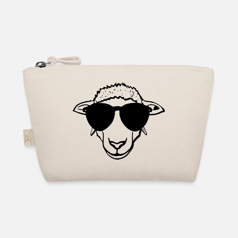 Schaf mit Sonnenbrille Schafliebhaber Cooles Schaf - Bio-Täschchen - Natur