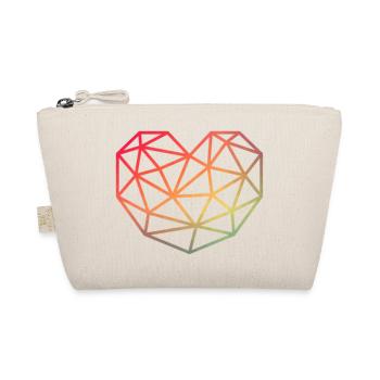 Polygone Coeur Dégradé Coloré Amour Musique Romance - Trousse biologique - nature - Devant