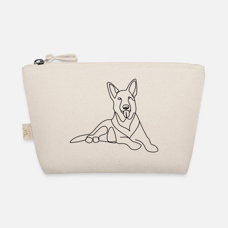 German Shepherd Line Art Organic Pouch