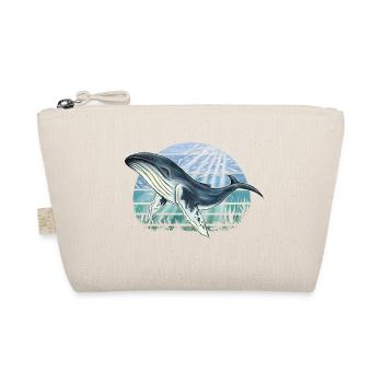 Retro underwater world with humpback whale - Organic Pouch - nature - Front