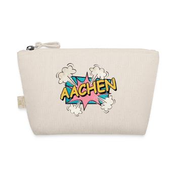 Aachen Deutschland Stadt Schrift Pop Art Comic - Bio-Täschchen - Natur - Vorne