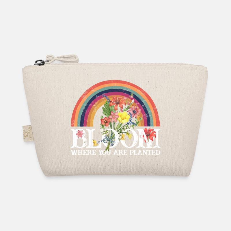 bloom where you are planted Regenbogen Blühen Bio-Täschchen