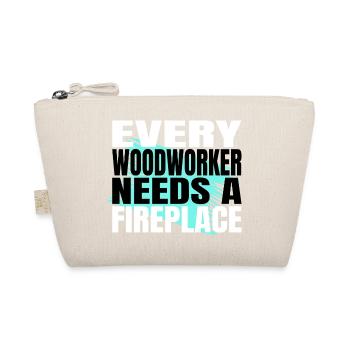 mason chop wood woodworker funny craftsmen design - Organic Pouch - nature - Front
