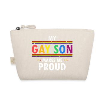 My Gay SON Makes Me Proud Cute Awesome Pride - Organic Pouch - nature - Front