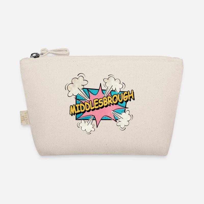 Middlesbrough England City Font Pop Art Comic Organic Pouch
