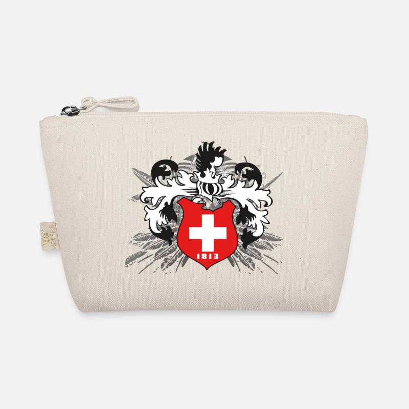Schweiz T-Shirt oder Hoodie bedrucken und texten - Bio-Täschchen - Natur