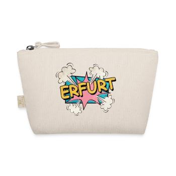 Erfurt Deutschland Stadt Schrift Pop Art Comic - Bio-Täschchen - Natur - Vorne