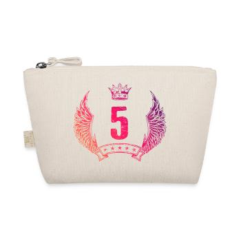 5 Number crown - Organic Pouch - nature - Front