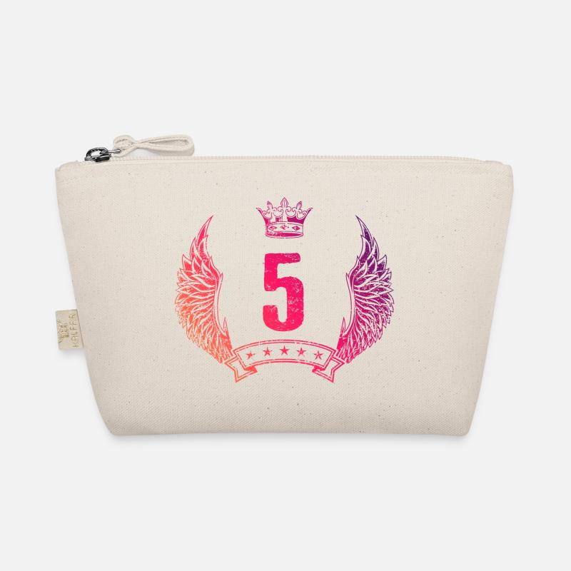 5 Zahl Krone Bio-Täschchen