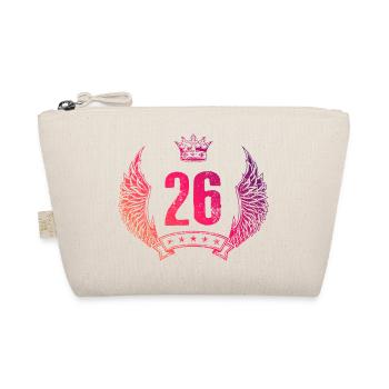 26 Number crown - Organic Pouch - nature - Front