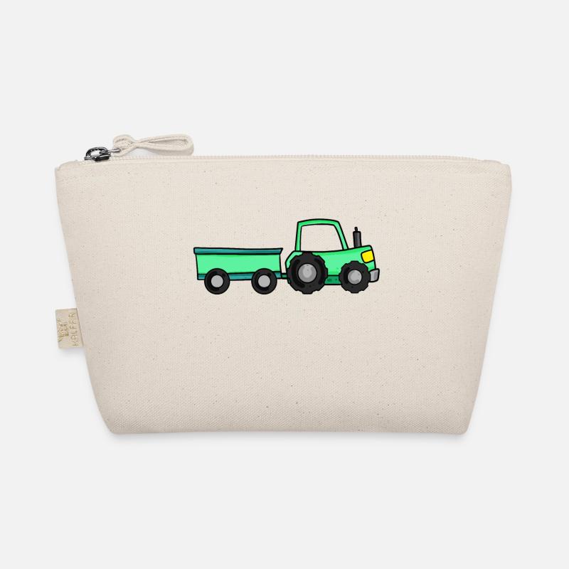 Traktor mit Anhänger - Bio-Täschchen - Natur
