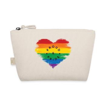 LGBT färbt Herz und Worte stolz und stolz - Bio-Täschchen - Natur - Vorne