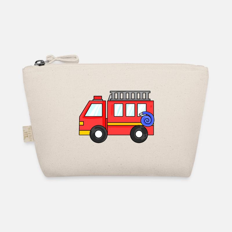 Feuerwehr Auto - Bio-Täschchen - Natur