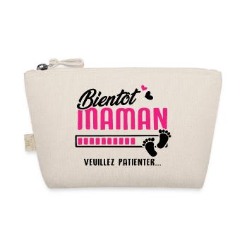 bientôt maman veuillez patienter - Trousse biologique - nature - Devant