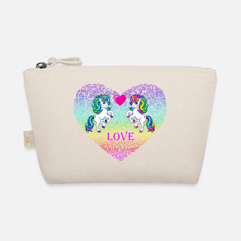 zwei Einhörner Liebe Valentinstag 2022 Bio-Täschchen