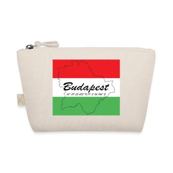 Budapest - Hauptstadt mit GPS-Koordinaten & Flagge - Bio-Täschchen - Natur - Vorne