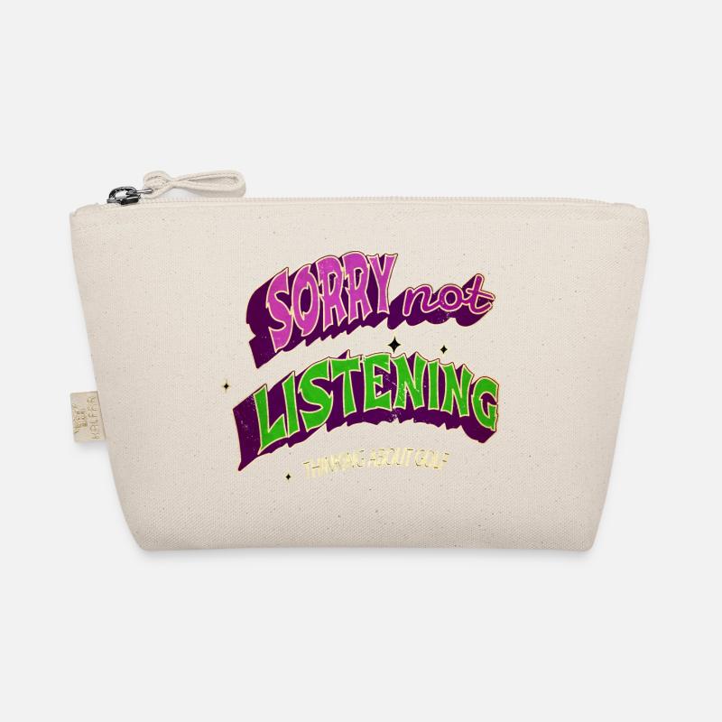 Happy Golf Course Golf Ball Golfgirl Statement Organic Pouch