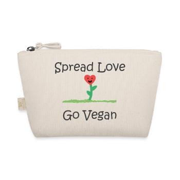 Spread Love - Go Vegan - Organic Pouch - nature - Front