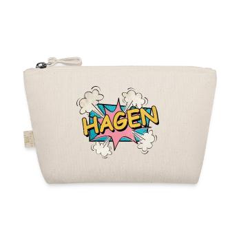 Hagen Deutschland Stadt Schrift Pop Art Comic - Bio-Täschchen - Natur - Vorne