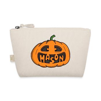 Mason Halloween Pumpkin - Organic Pouch - nature - Front