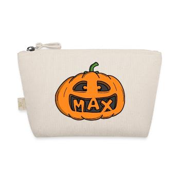 Max Halloween Kürbis - Bio-Täschchen - Natur - Vorne