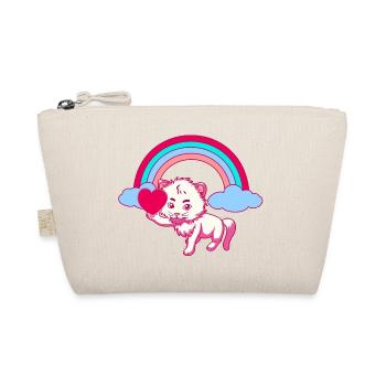 Rainbow Soft Kitten Children Toddler Baby - Organic Pouch - nature - Front
