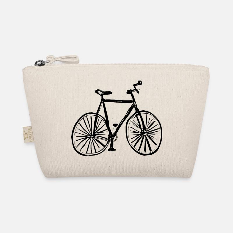 Bicycle Doodle Bicycles Cycling Silhouette 7 Organic Pouch