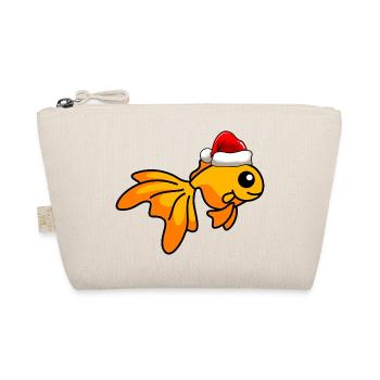 Goldfisch Comic Weihnachten - Bio-Täschchen - Natur - Vorne