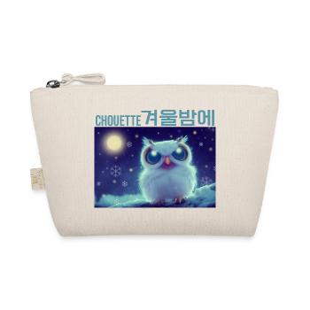 Adorable snowy owl under the moonlight - Organic Pouch - nature - Front