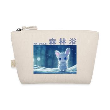 Cute white rabbit in the snow - Organic Pouch - nature - Front