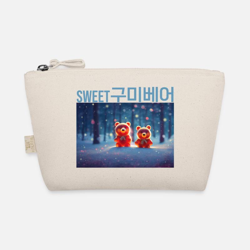 Mignons ours en gomme rouges mignons dans la neige Trousse biologique