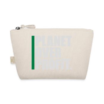 planet over profit quote - Organic Pouch - nature - Front
