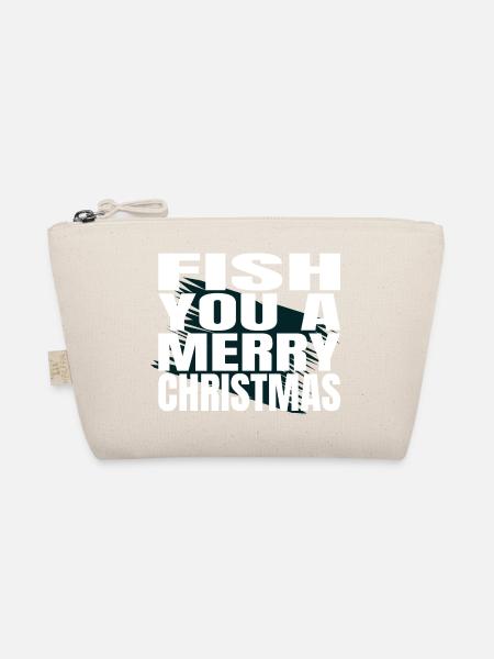 Dinosaur Tshirt Carolina Fishing Boat - Organic Pouch - nature - Front