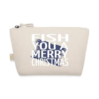 Angling Fishing Boat Christmas Present Computer - Organic Pouch - nature - Front