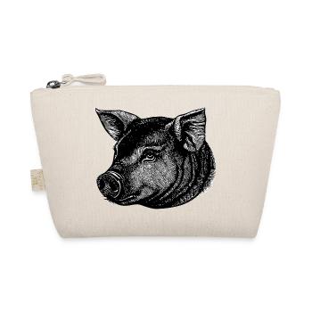 pig sweet pigs pigs animal animals 5 - Organic Pouch - nature - Front