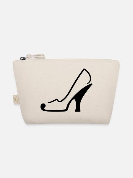 Heel Heel Pumps Stiletto Sock Shoe Design - Organic Pouch - nature - Front