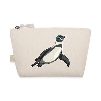 Pinguin Schwimmen Schwimmbrille Sommer - Bio-Täschchen - Natur - Vorne