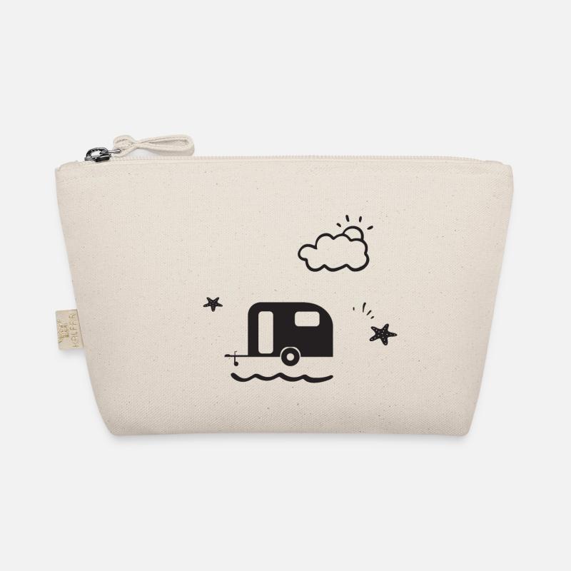 Caravan Mobile House Freedom Beach Sun Cloud Organic Pouch