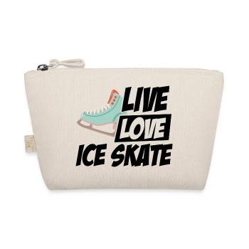 Live Love Ice Skate Ice Skating Figure Skating Win - Bio-Täschchen - Natur - Vorne