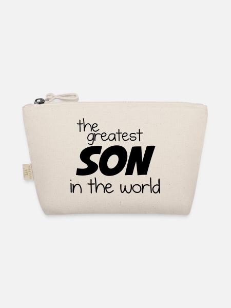 The Greatest Son in the World - Black - Organic Pouch - nature - Front