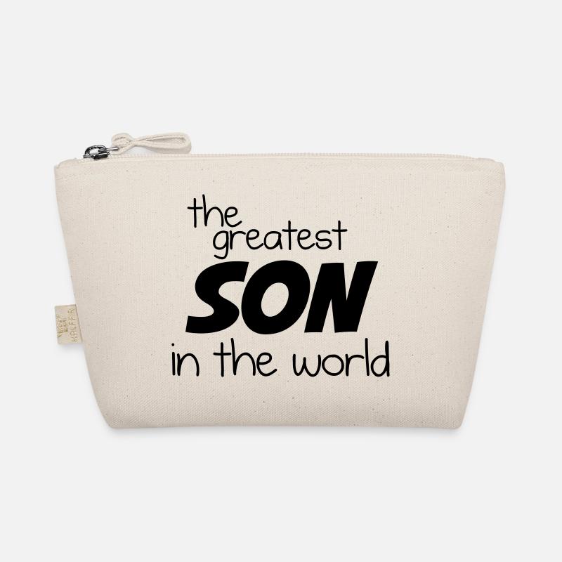 The Greatest Son in the World - Black - Organic Pouch - nature